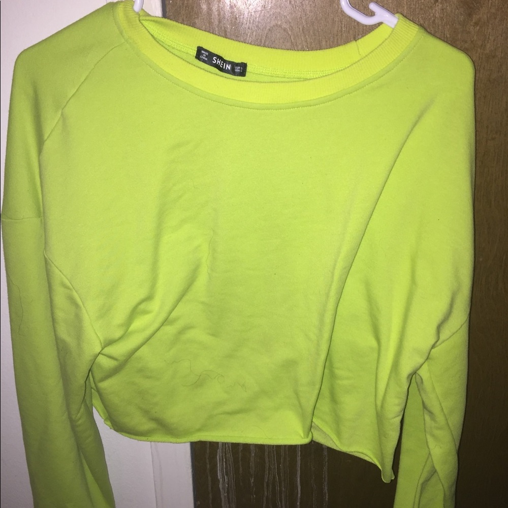 Neon green SHEIN crop top